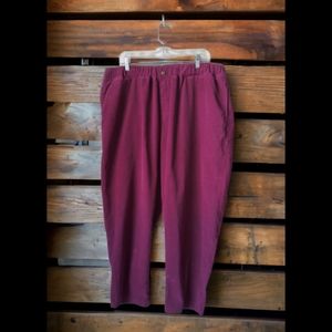 🌟3/$15 NWOT Woman Within Size 28W Berry Corduroy Pants